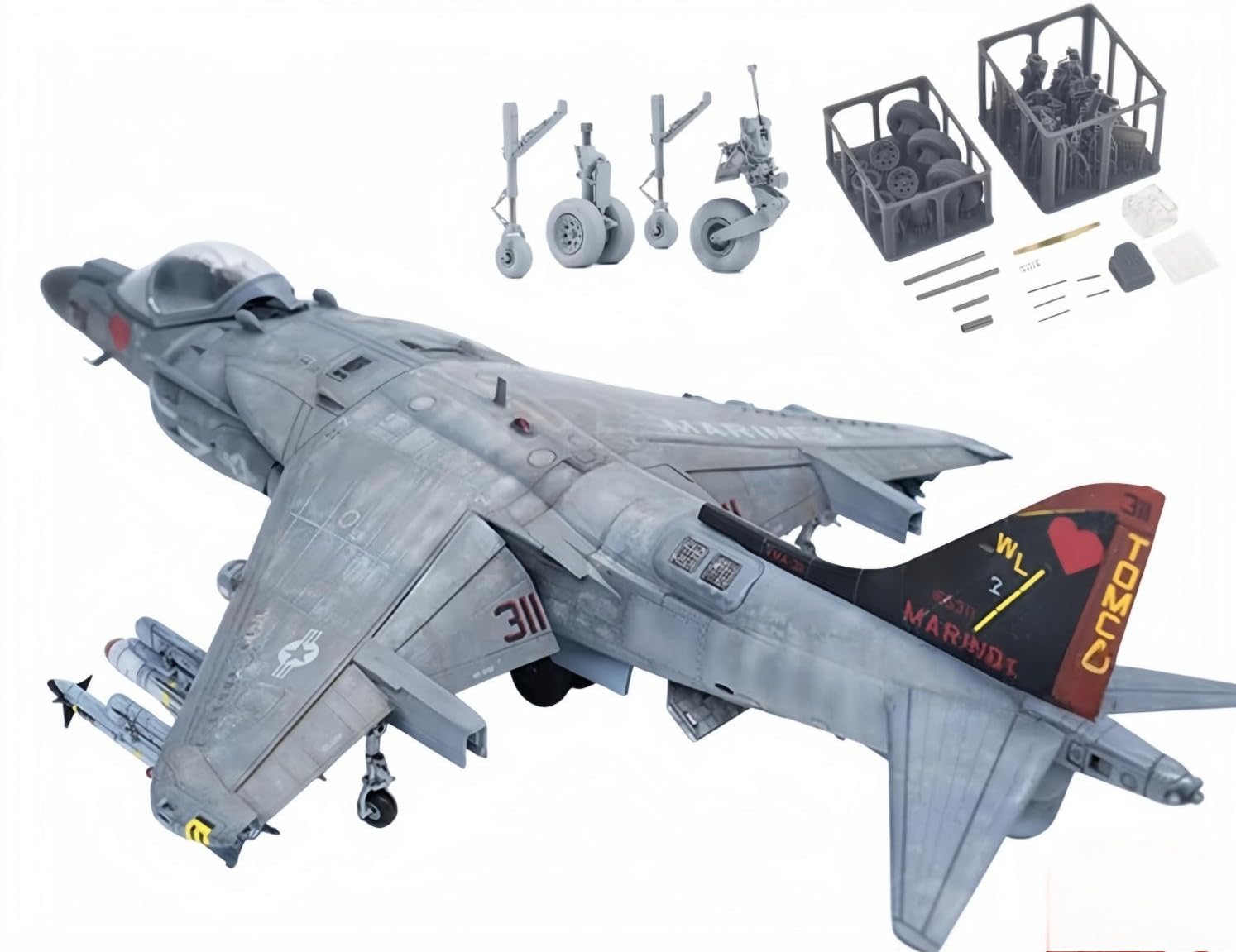 Amazon | 1/48 D1001 AV-8B ハリアーII キットとROCKIT 480301 新3D